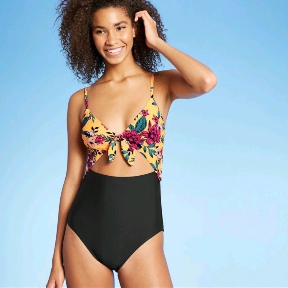 Sea Angel Open Halter Tie One Piece Swimsuit